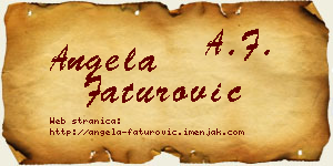 Angela Faturović vizit kartica